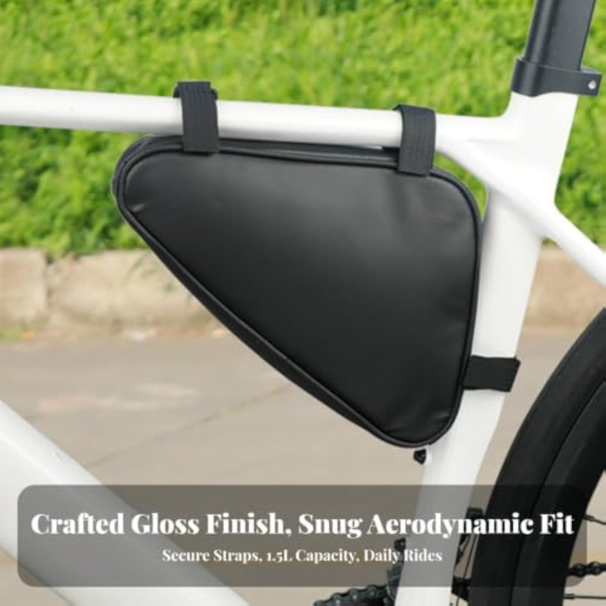 Lightweight Bike Frame Corner Bag Adjustable Strap Waxed Material